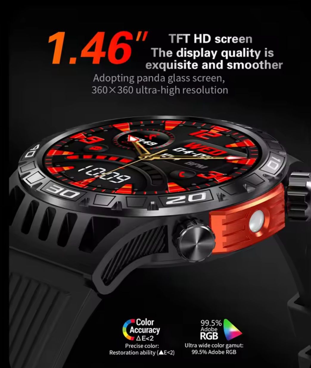 Смарт часы тактические GPS. NFC. 3 ATM. Compas. AMOLED