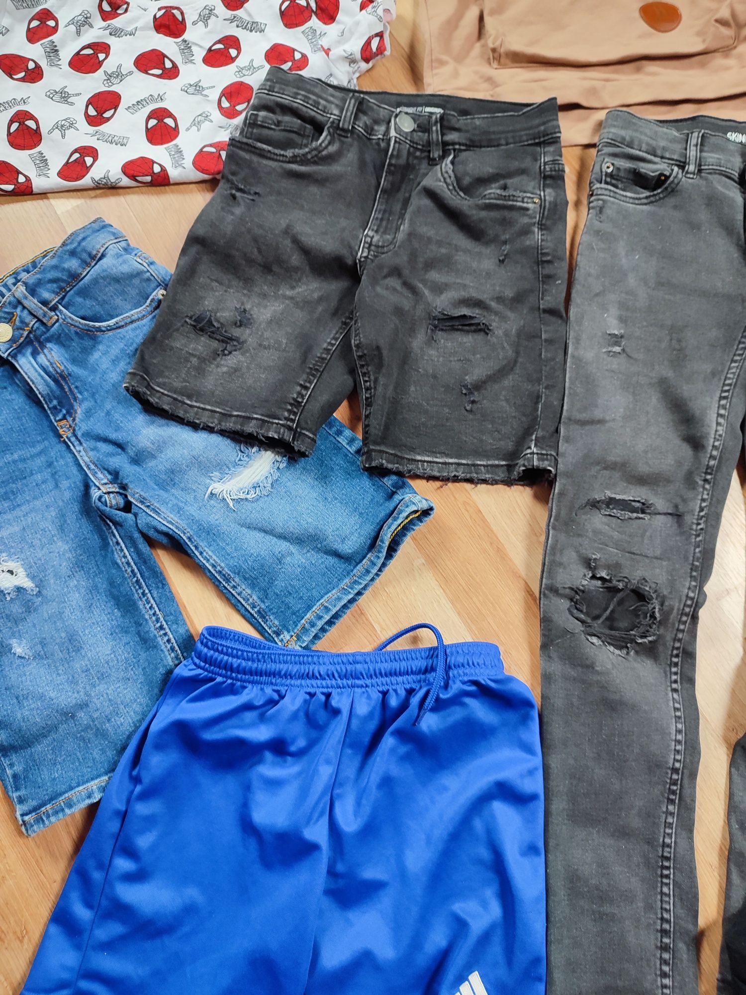 Paka dla chłopaka 134/140 chłopięce spodnie Zara mimi jeans bluza adid