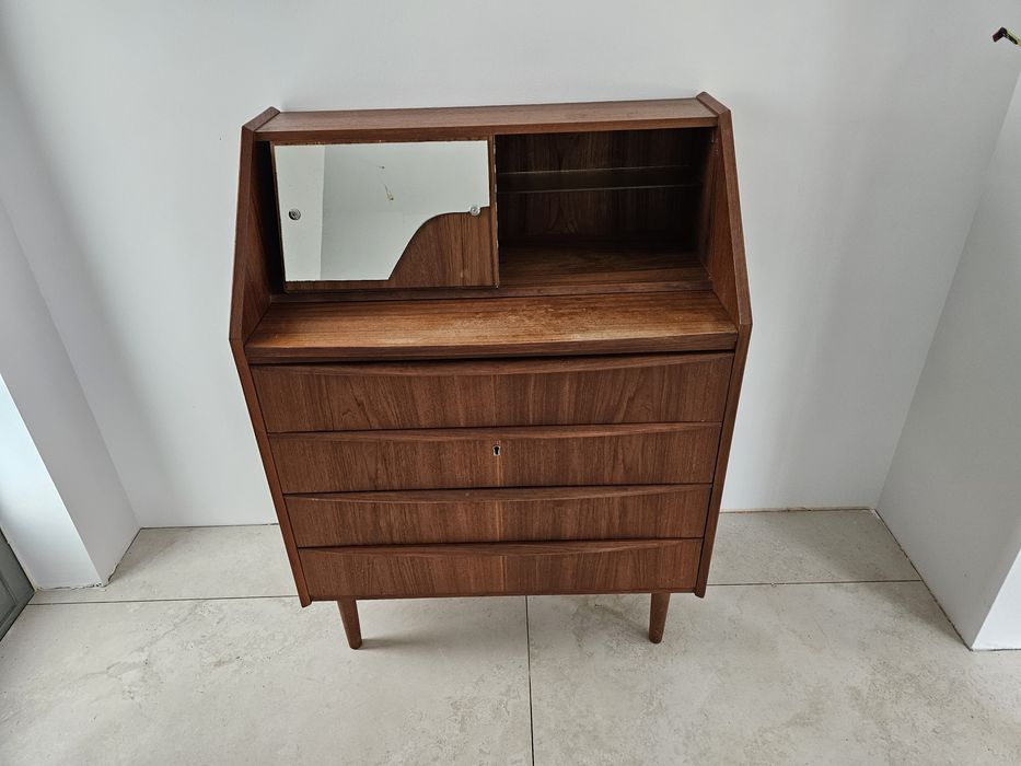 Sekretarzyk teak duński design