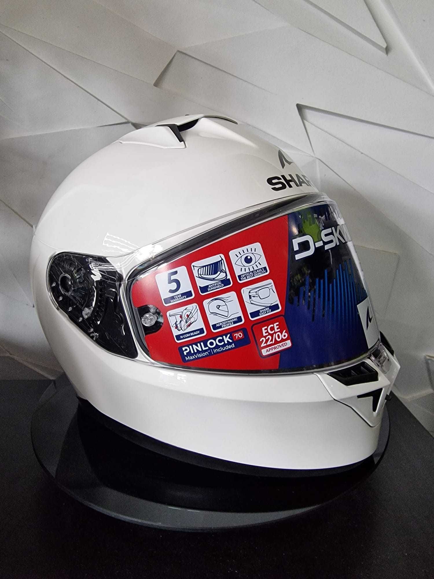 Kask Shark D-Skwal 3 Blank White 'XS 'S 'M 'L 'XL GRATISY!