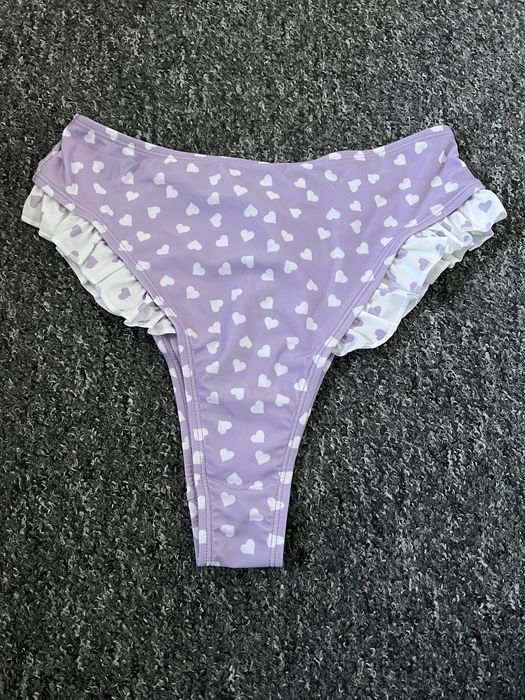 CENA HURTOWA | Fioletowy dół od kostiumu w serduszka bikini