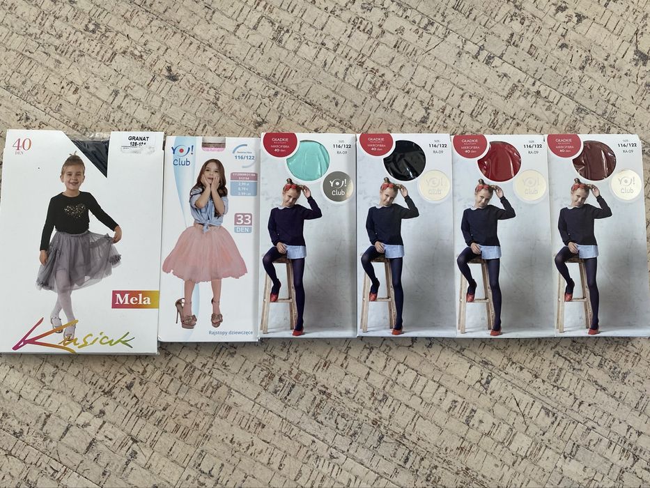 Rajstopy nowe dziewczęce cienkie z mikrofibry 116, 122, 128 Szczecin