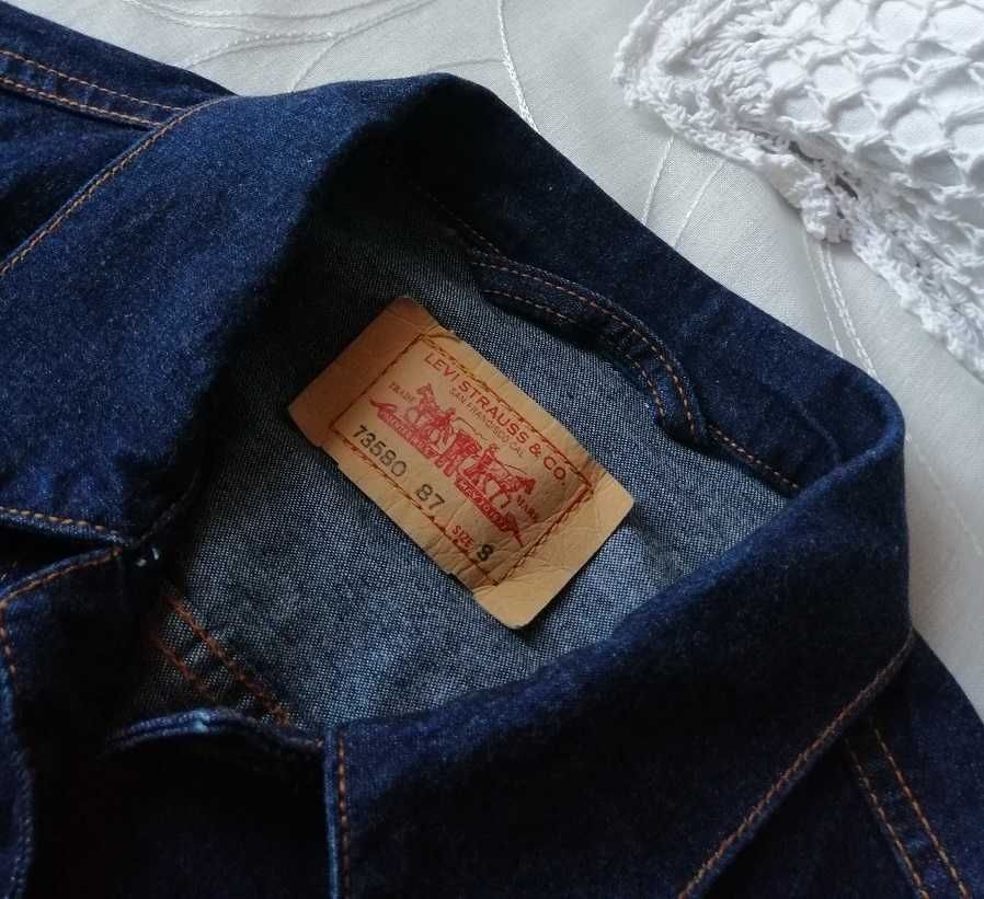 Levi's oryginał nowa granatowa kurtka katana jeansowa jeans S/M M