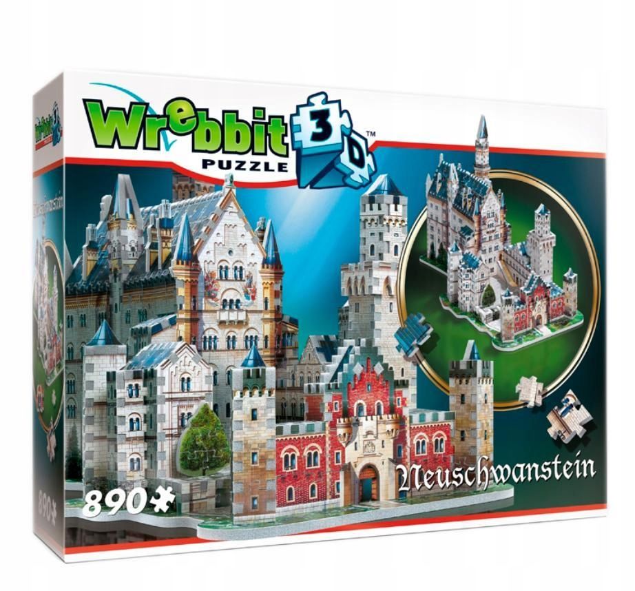 Wrebbit Puzzle 3d 890 El Zamek Neuschwanstein