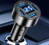 Carregador USB de isqueiro. 4 portas USB. Voltímetro