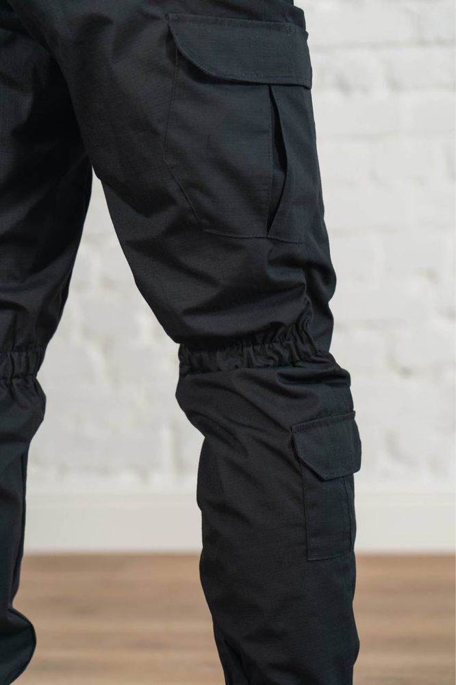 Чорні тактичні поліцейскі штани ріп-стоп літні. Полицеские брюки