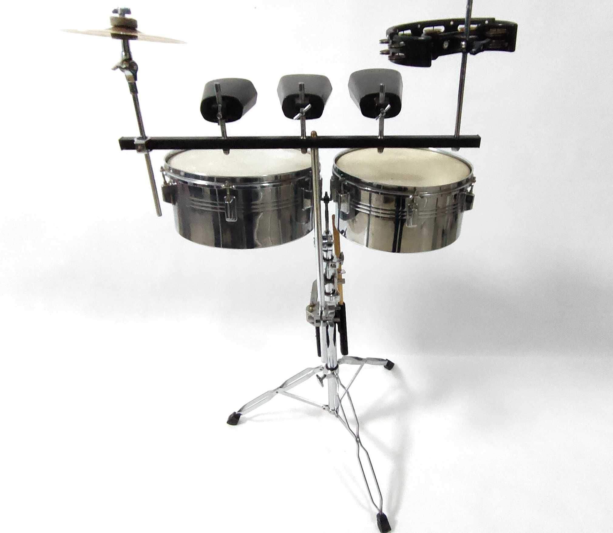 Zestaw latino percussion Timbales,splash,cowbel