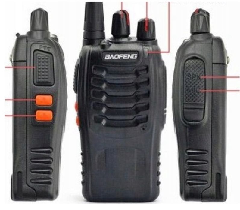 Krótkofalówka Walkie Talkie Policyjne Radio Telefon Duży Zasięg