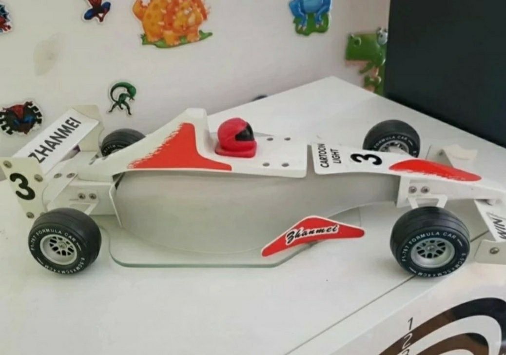 Wyscigowka  autko  Kids Formula 1 Lampka sufitowa wiszaca  i nocna