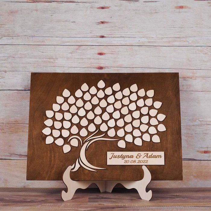 Księga Gości Weselnych Drzewo z liściami 80 SZT.[4_18s]