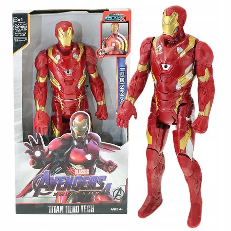 FIGURKA LED ruchoma / IRONMAN / 30cm / Światło i Dźwięk