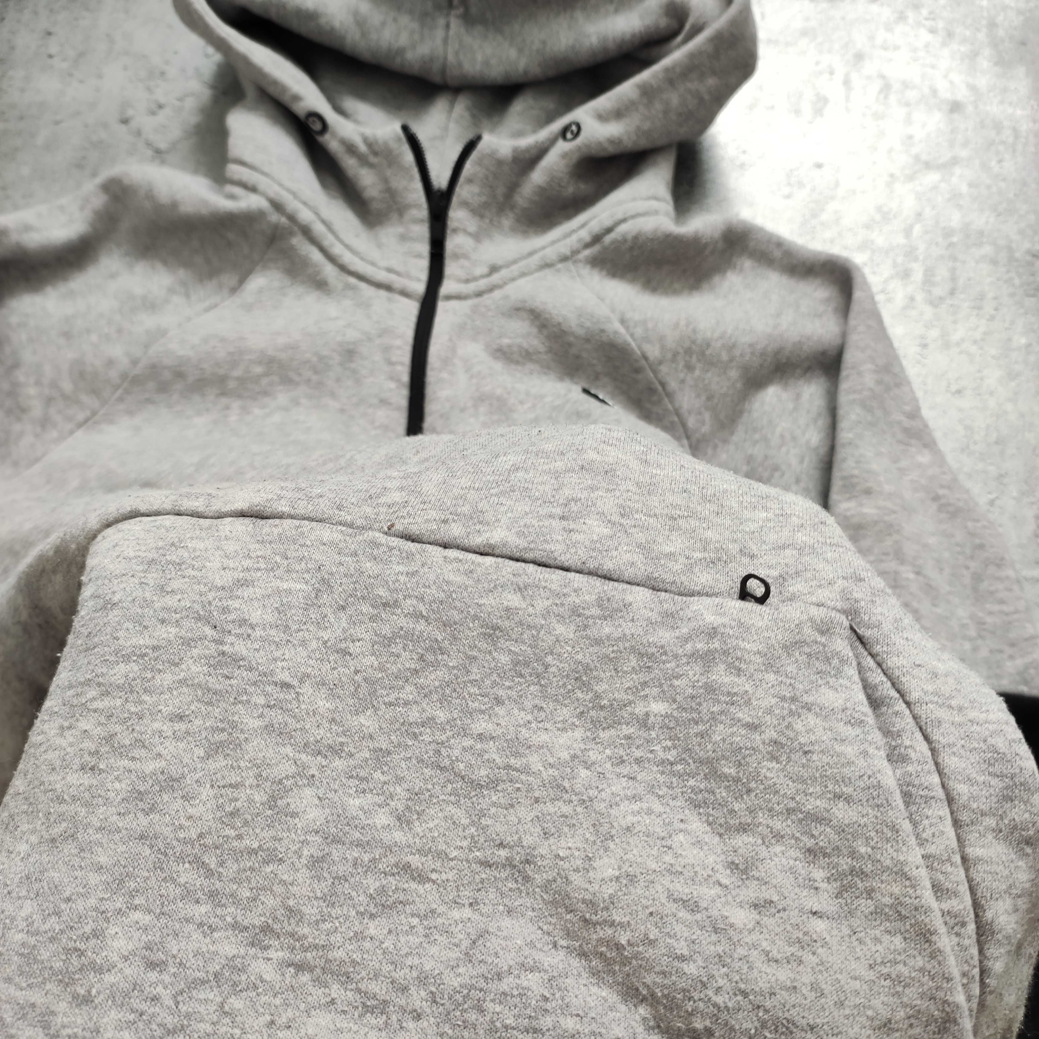 MĘSKA Bluza Bawełna z Kapturem Rozpinana Suwak Reebok GYM Active Logo
