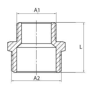 Nypel Redukcyjny Mosiądz 3/8" x 1/2" Złączka Gruby Mosiądz Mocny