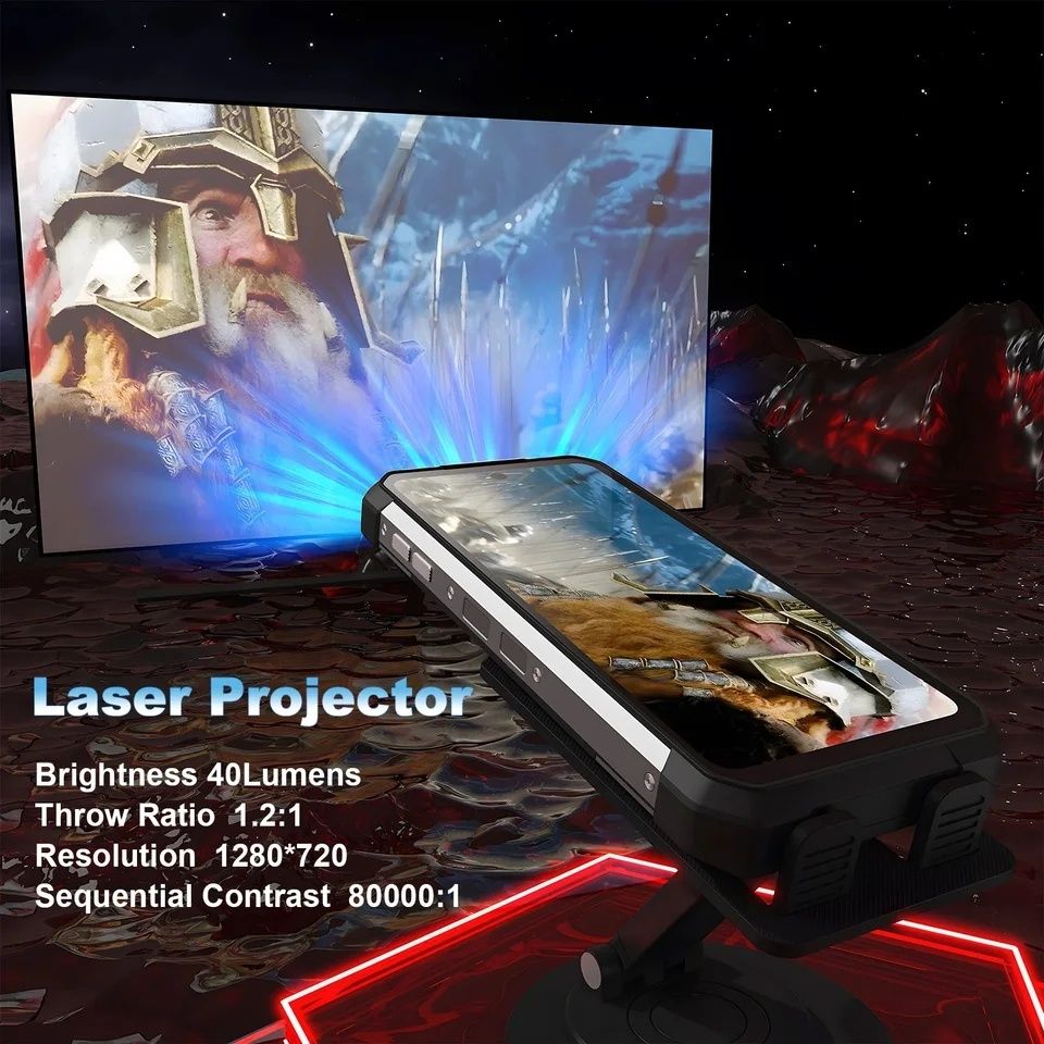 Unihertz TANK 2 12/256 tel. z projektor laser.