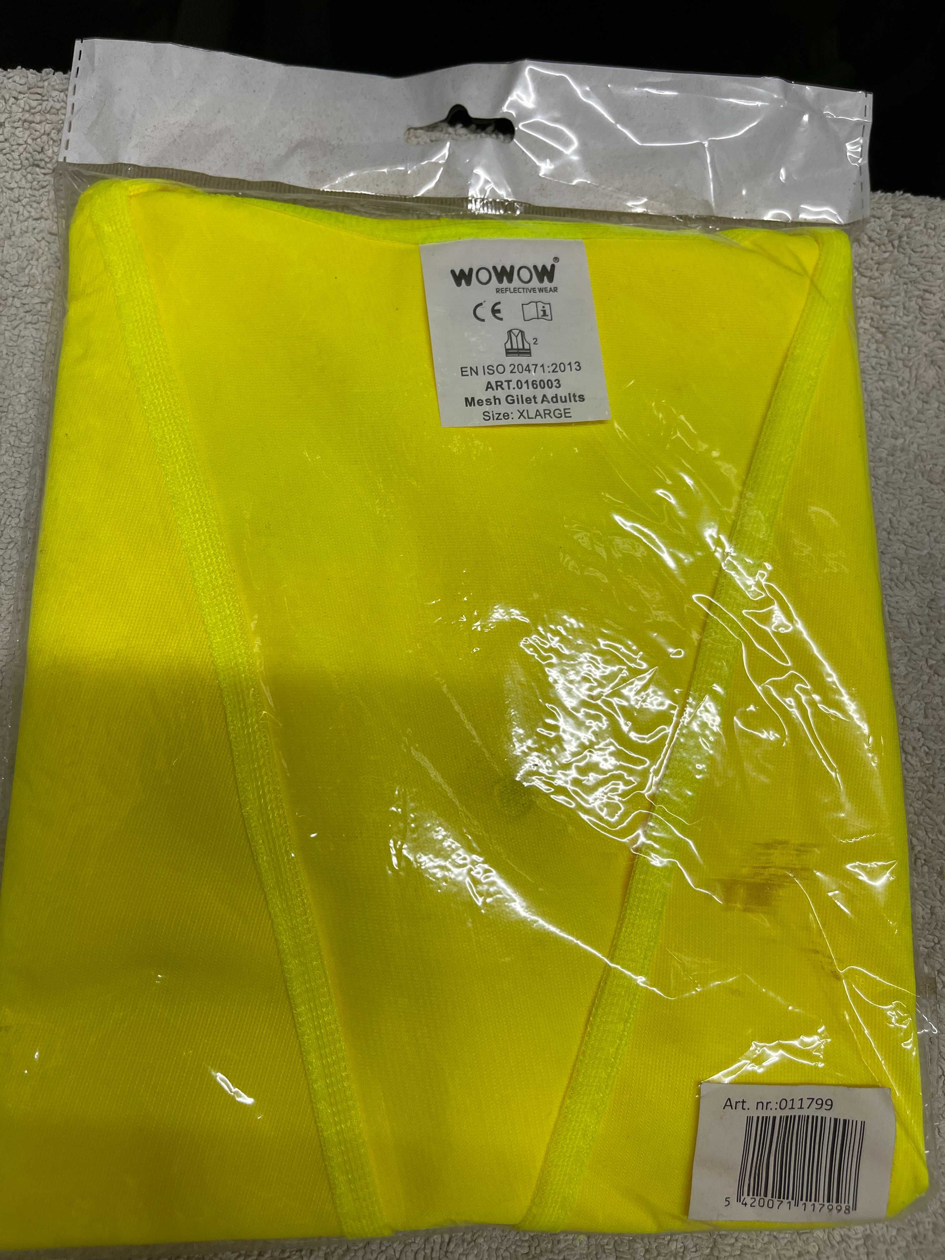 Colete de Segurança WOWOW de Alta Visibilidade Refletivo Amarelo, XL