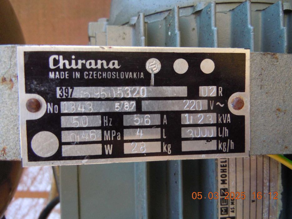 Kompresor tłokowy olejowy Chirana mega cichy dla majsterkowiczów