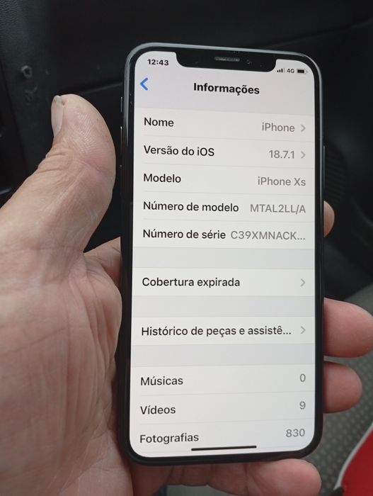 iPhones xs 4/256 gb impecável