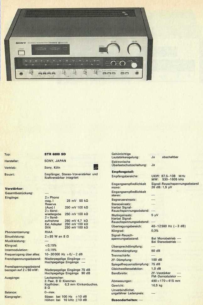 Amplituner Monster SONY STR-6800SD Dolby FM  17Kg Vintage