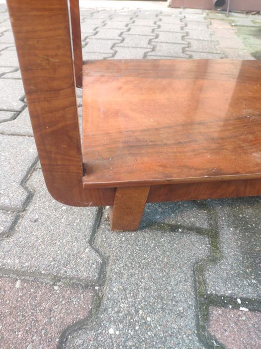 Stolik na wysoki połysk kawowy