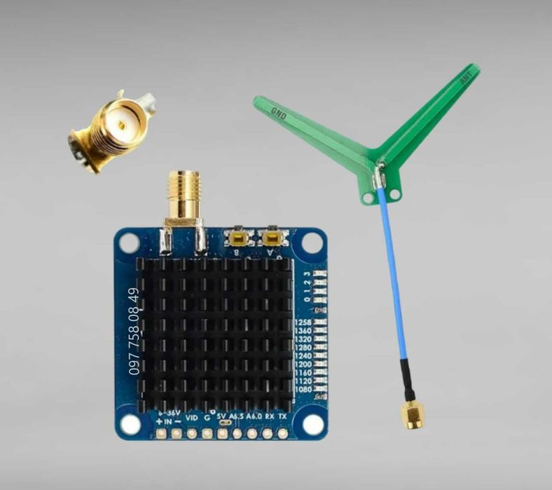 Відеопередавач MATEK 1.2-1.3G 2W VTX-1G3TE передавач mateksys 1.2ггц