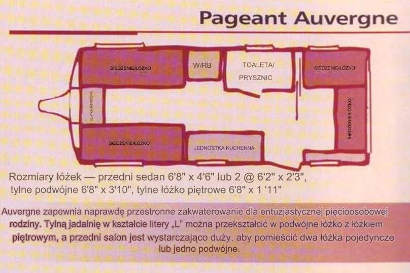 Przyczepa kempingowa Bailey Pageant Auvergne 5 os. 1998r