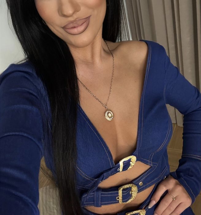 Kombinezon jeansowy Loveya rozmiar S złoto