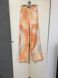 Neon & Nylon spodnie z szerokimi nogawkami 26/34