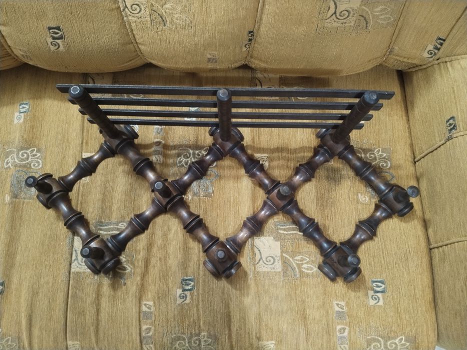 Wieszak drewniany PRL