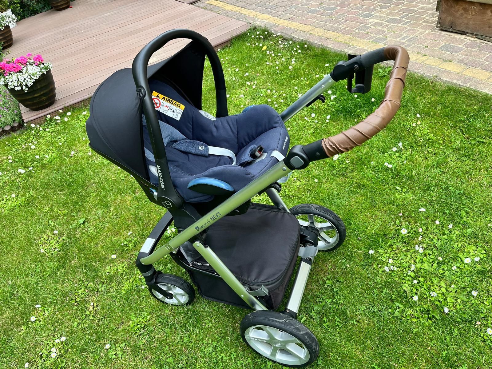 Wózek Espiro Next 2w1 + nosidełko Maxi Cosi z bazą Family fix