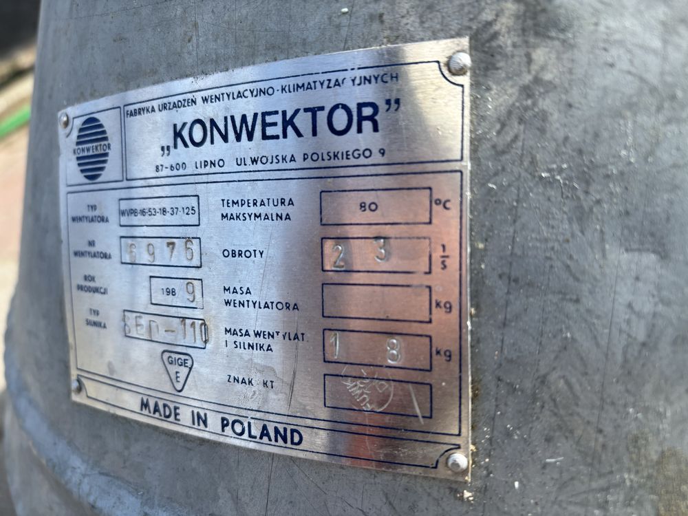 Wentylator dachowy WVPB-16-53 firmy konwektor Lipno