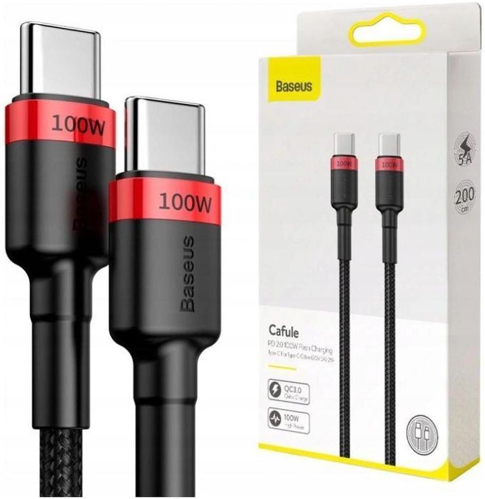 Baseus Kabel Usb-C Typ C 100W Quick Charge 3.0 2M
