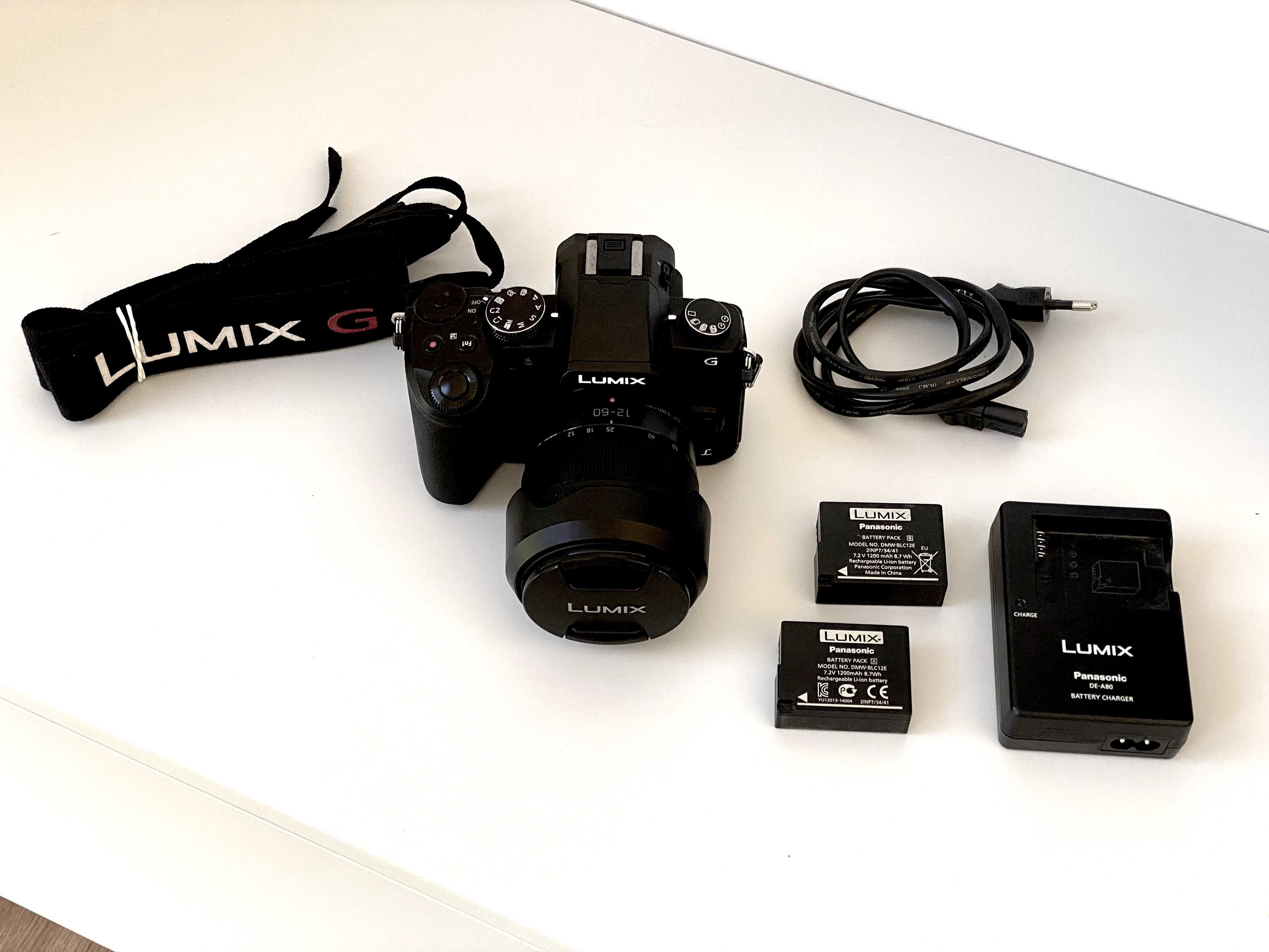 Aparat Panasonic LUMIX G80 + Obiektyw Lumix 12-60 F3.5-5.6 + 2xbateria