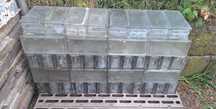 Luksfery szklane 56szt. 24x11.5x8 cm pustak luxfery