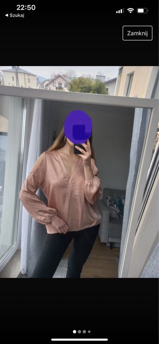 Bluzka satynowa XL zlota