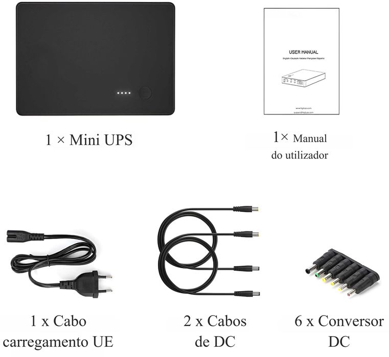 Mini UPS 37Wh ‼️ para Router WiFi ‼️ Câmaras ‼️ AC DC 5V 9V 12V
