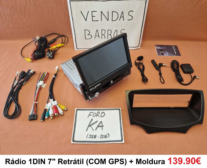 (NOVO) Rádio 1DIN Ford KA • (1996 a 2016) • Android GPS (2DIN)