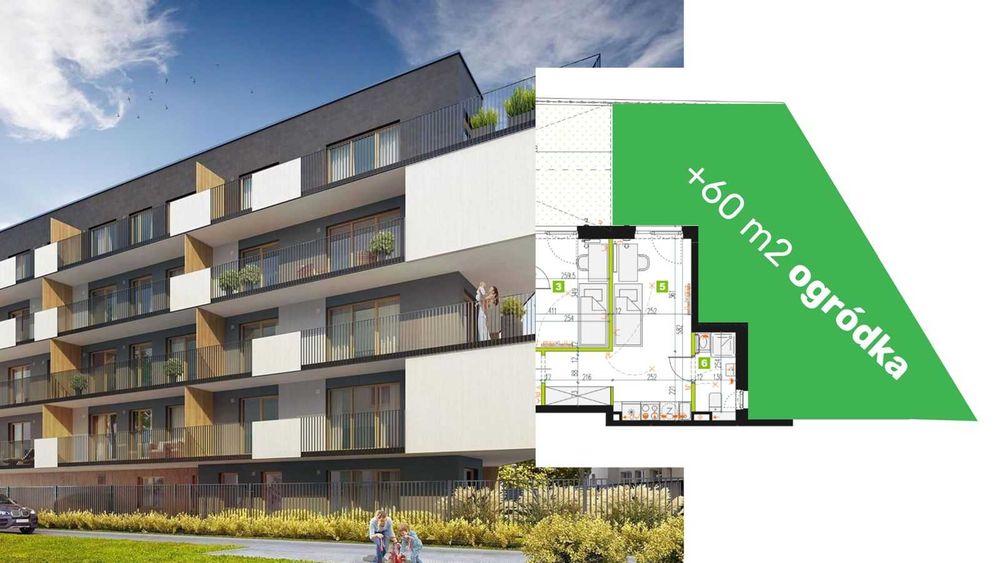 UNIKT! Kawalerka - 60m2 ogródka/Św. Wincentego/1501