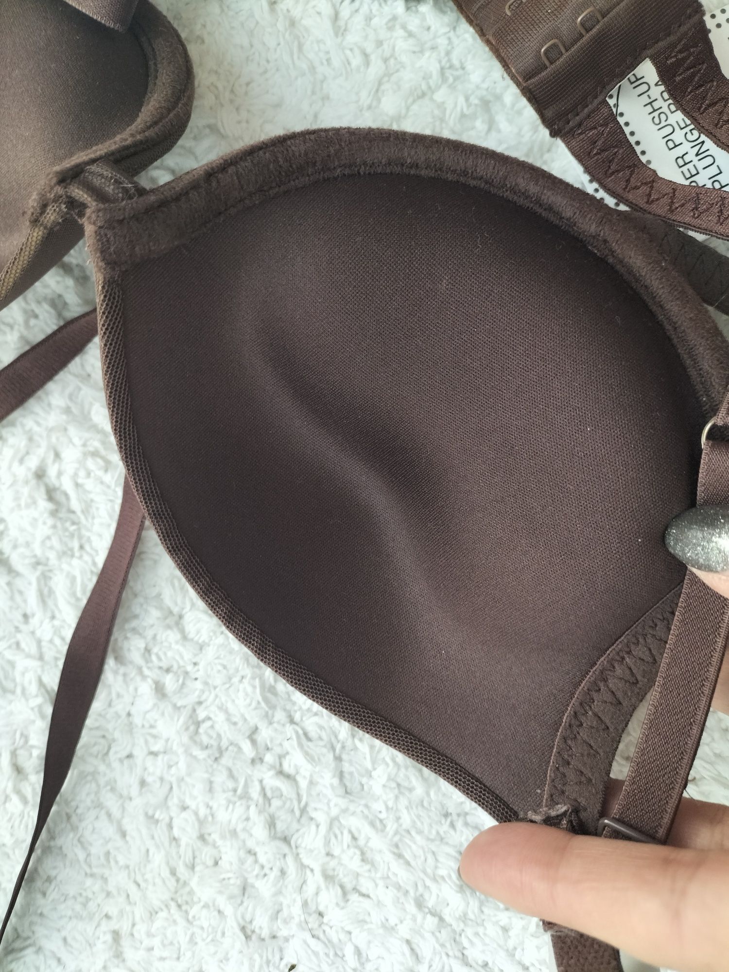 Czekoladowy biustonosz super push up tezenis los Angeles 75c