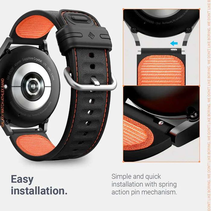 Ремешок Caseology Athlex Band для Galaxy Watch 4/5/6 - Active Orange