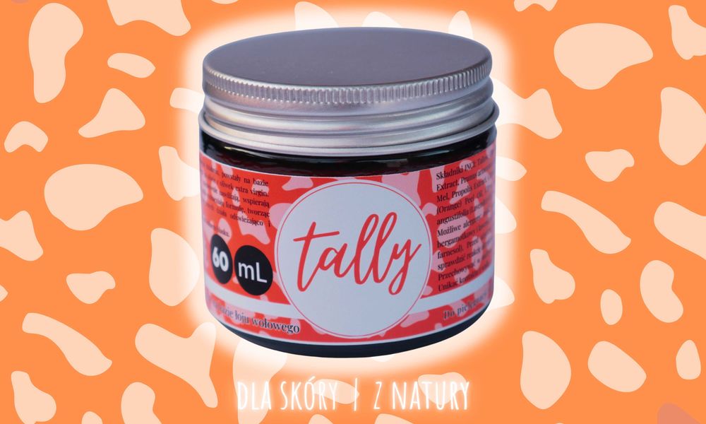 Krem Tally z łoju wołowego, krem regenerujący, kojący, nawilżający