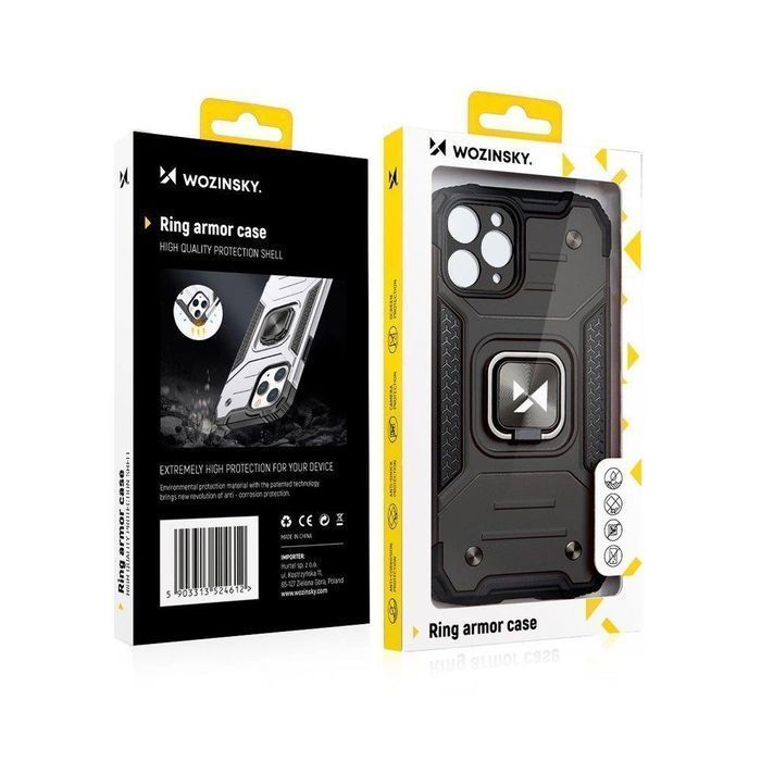 Wozinsky Ring Armor etui iPhone 14 uchwyt magnetyczny ring złote