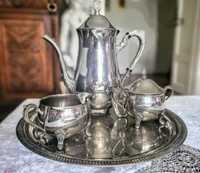 Platerowany Zestaw do Kawy lub herbaty .Serwis kawowy srebrny herbacia