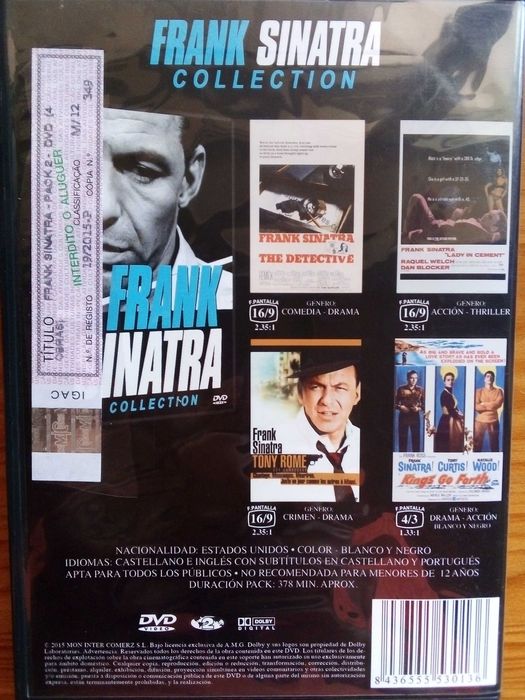 Frank Sinatra Collection (Policiais) 4 DVD 4 Filmes ver descrição