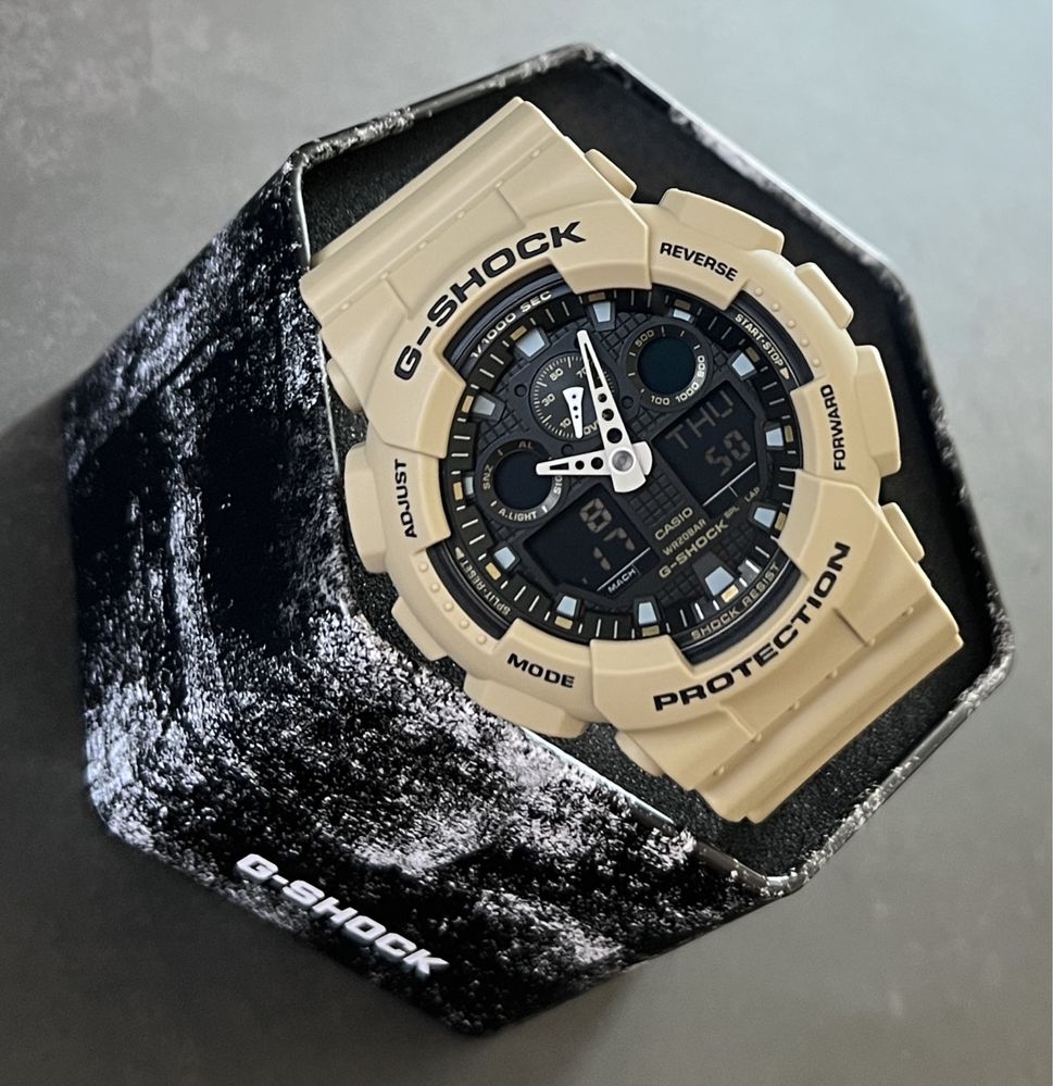 Годинник наручний Casio G-Shock GA-100 L-8A новий оригінал тактичний