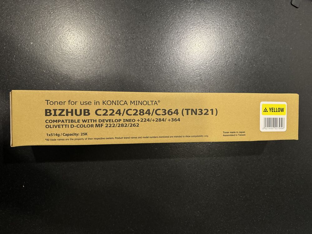 TN-321C do Konica Minolta Bizhub C224 C284 C364