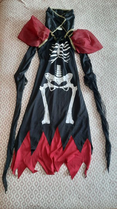 Disfarce Carnaval Menina Rainha Caveira 5-6 anos