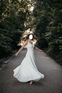 Suknia ślubna dla szczupłej Panny Młodej 178 cm stan idealny