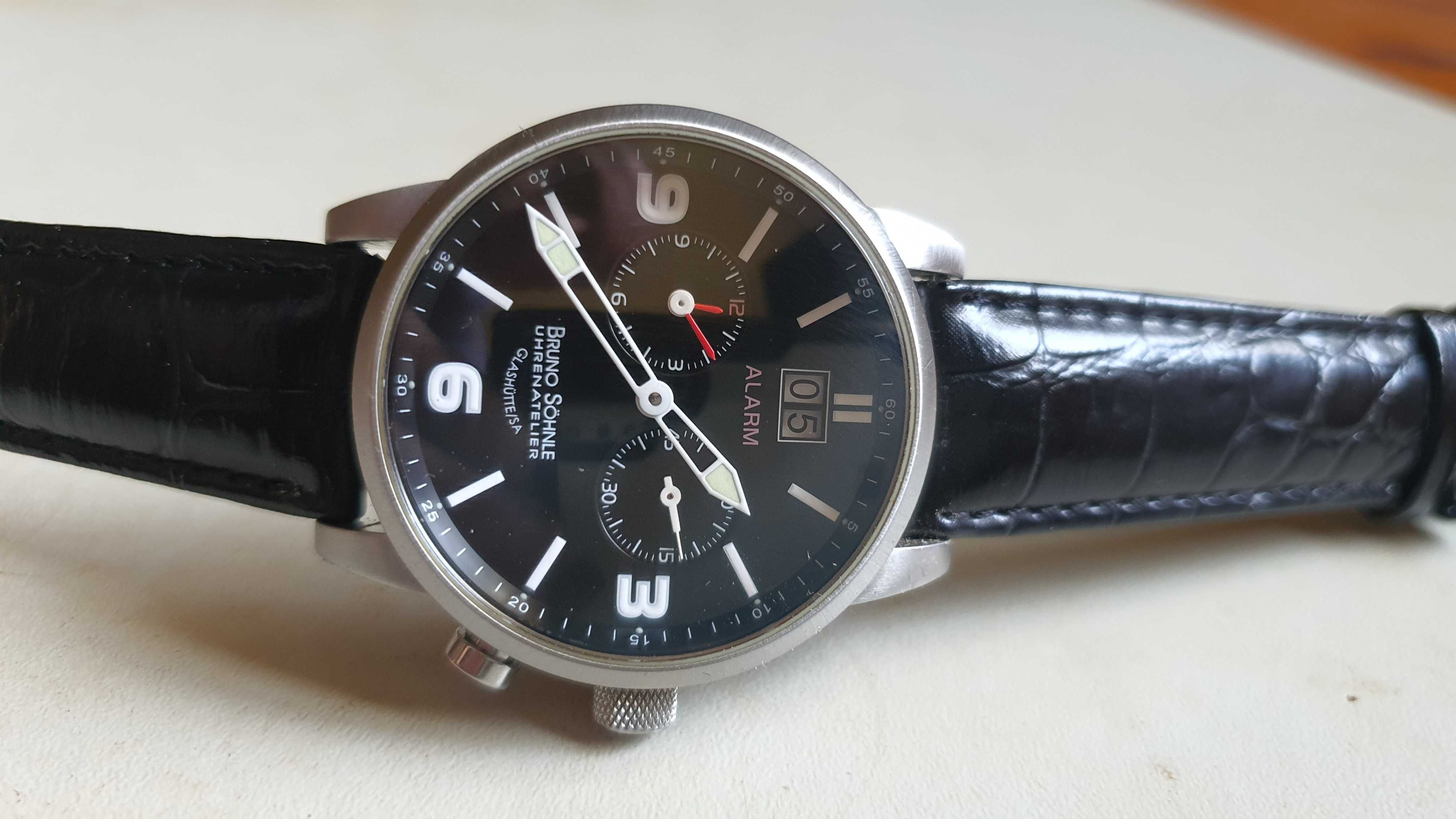 bruno sohnle - glashutte - alarm - zegarek