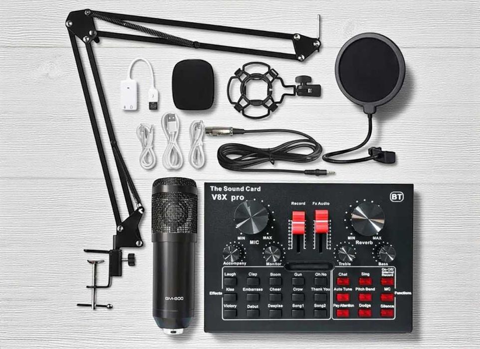 Багатофункціональна аудіокарта з мікрофоном у комплекті EL-VX8PRO