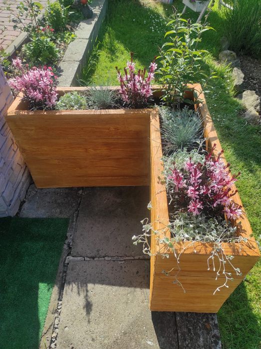 Donice ogrodowe Imitacja drewna i Betonu